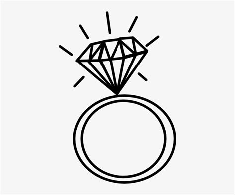 Engagement Ring Drawings Ring Sketch Wedding Illustration Vector