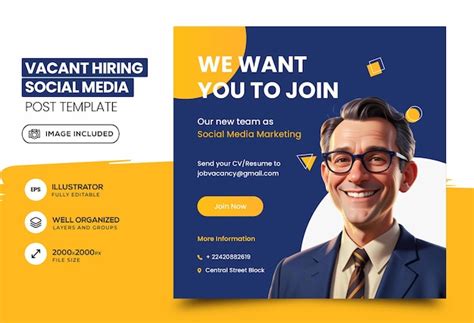 Hiring Post Design Vector Premium Ai Generated Vector