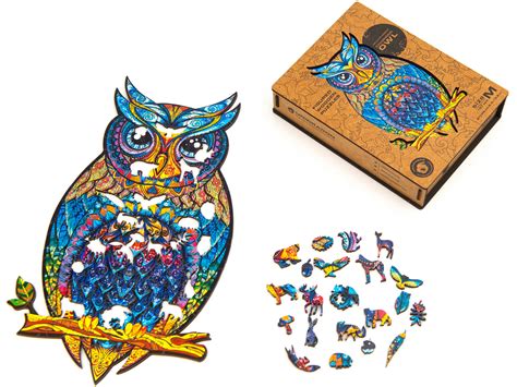 Unidragon Wooden Jigsaw Puzzles Charming Owl Wooden Puzzles For