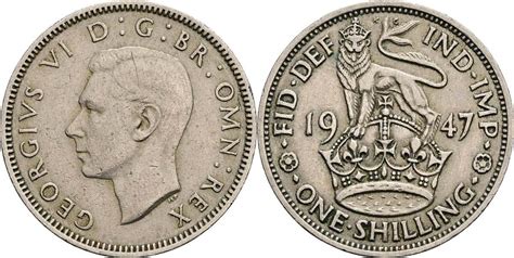 Großbritannien 1 Shilling 1947 VF MA Shops