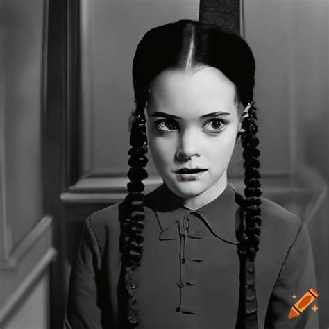 Young Winona Ryder Dressed Like Wednesday Addams On Craiyon