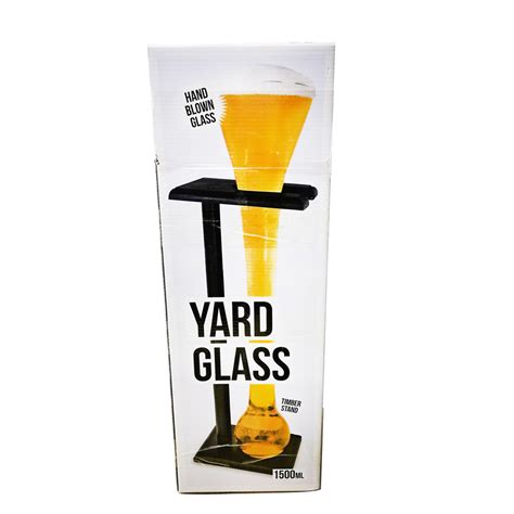 Customized New Fashion 550ml Long Yard Glass Beer Glass With Wood Stand For Beerfest Buy