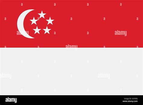 Singapore Flag Vector Illustration Stock Vector Image Art Alamy