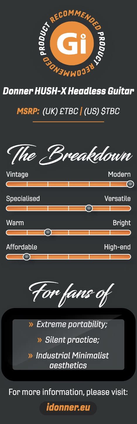 Donner Hush X Headless Guitar Regards Guitar Interactive Magazine