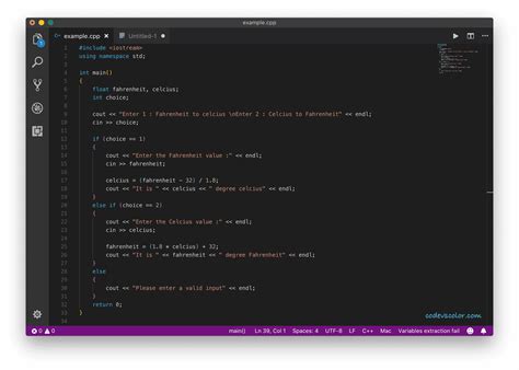 C Program For Celsius To Fahrenheit And Fahrenheit To Celsius Conversion Codevscolor