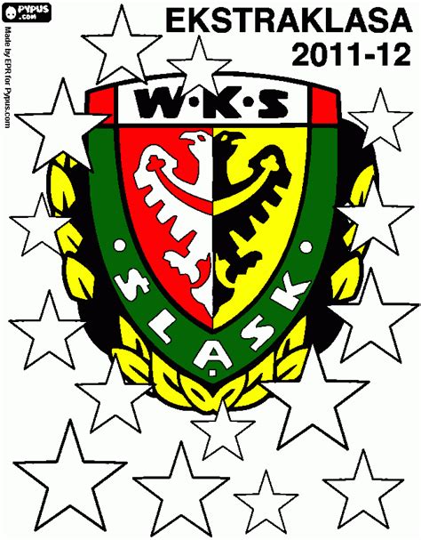 Slask Wroclaw Coloring Page Printable Slask Wroclaw