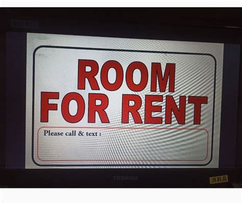 Room For Rent PVC Signage A4 Size Lazada PH