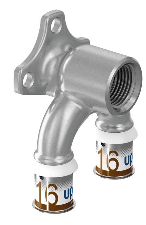 Uponor S Press Plus U muurplaat ½ binnendraad 2x pers 16 mm PVCbuis