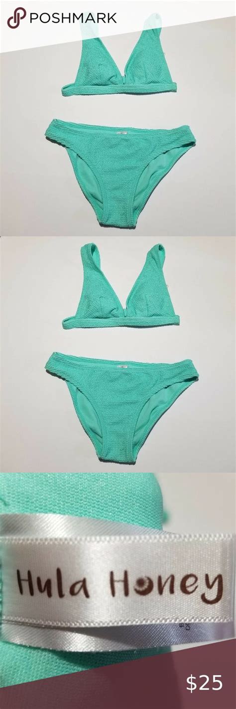 Hula Honey Bikini Swimsuit Mint Green In 2022 Bikini Swimsuits