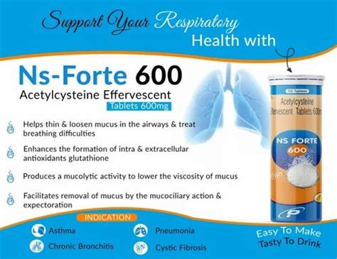 Acetylcysteine Mg Effervescent Tablets At Rs Box Effervescent