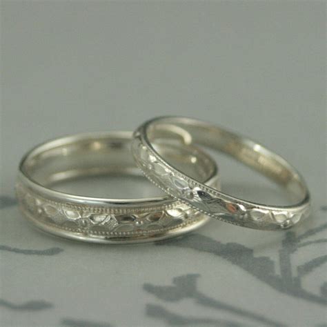 Silver Wedding Rings for Women Silver Ring Men's Wedding - Etsy