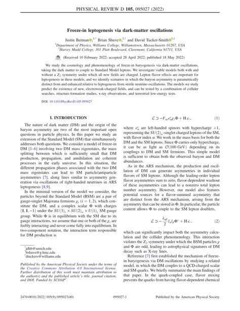 Pdf Freeze In Leptogenesis Via Dark Matter Oscillations