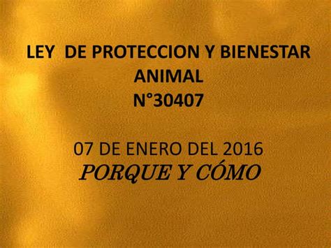 Ley De Proteccion Y Bienestar Animalpptx