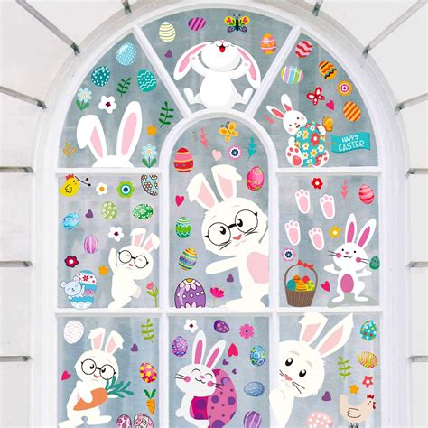 Amazon 9 Sheets Easter Window Cling Stickers Easter Decorations