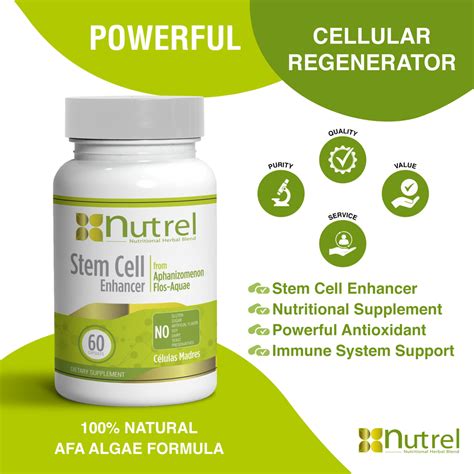 Nutrel New Stem Cell Enhancer Caps Regenex Celulas Madres Bioxcell