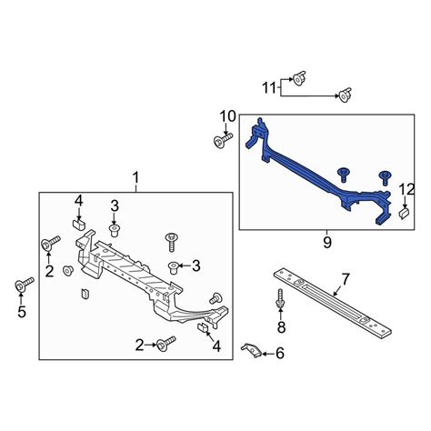 Lincoln Oe Ds Z A A Front Upper Radiator Support Tie Bar