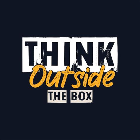 Premium Vector Think Outside The Box Modern Motivational Quotes