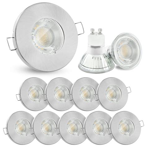 St Ck Led Einbaustrahler Ip Schutz Warmwei Gu W V Rund