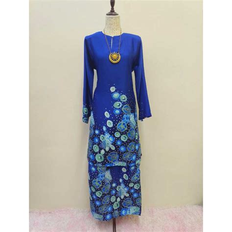 Baju Kurung Pahang Batik Asfa KPB24013 Seta Pura Silk BBStml Shopee