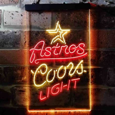 Houston Astros Coors Light Neon Like Led Sign Fansignstime