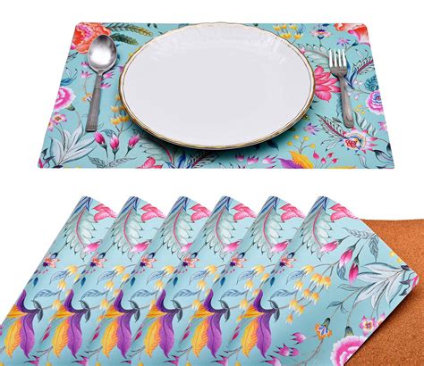 Decozen Cork Placemats Set Of For Dining Table Table Placemats