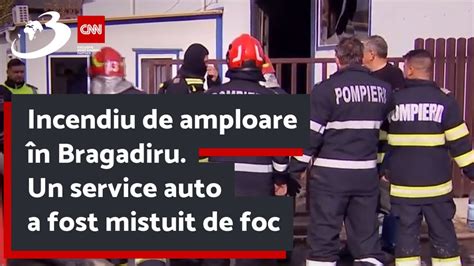 Incendiu de amploare în Bragadiru Un service auto a fost mistuit de