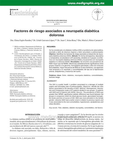 PDF Factores de riesgo asociados a neuropatía diabética dolorosa