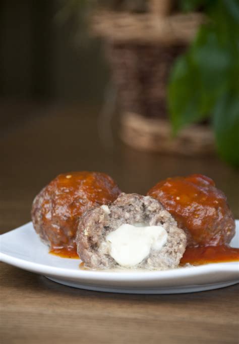 Mozzarella Stuffed Italian Meatballs | Wishes and Dishes