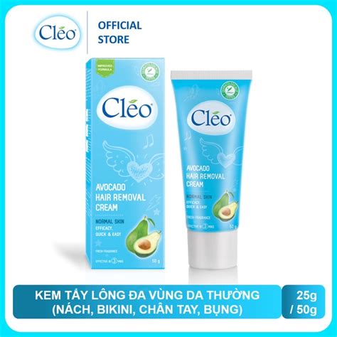 Kem Tẩy Lông CLEO Đa Vùng Dành Cho Da Thường Nách Bikini Tay Chân Bụng 25g 50g Shopee