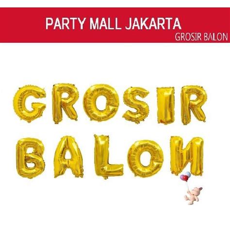 Jual Balloon Balon Foil Huruf Gold A Z Pack Isi Pcs Shopee