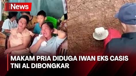 Tangis Ibu Eks Casis Bintara TNI AL Tak Kuasa Lihat Makam Anaknya