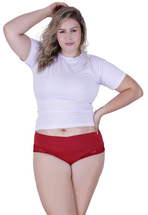 Calcinha Amada Plus Size Microfibra Concept Lingerie Vermelho Vermelho