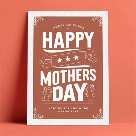 Premium Photo Happy Mothers Day Poster Design Template