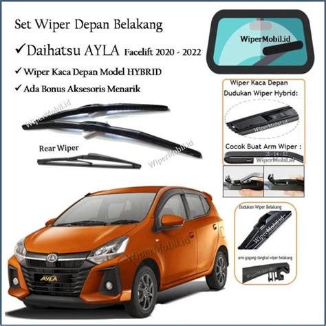 Jual Wiper Hybrid Kaca Depan Belakang Daihatsu Ayla Di