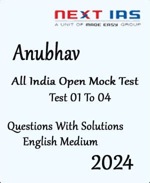 Next Ias Anubhav All India Open Mock Test Series English Medium