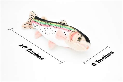 Rainbow Trout, Fish, Realistic, Lifelike, Stuffed, Soft, Toy, Educational, Animal, Kids, Gift ...