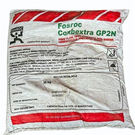 Waterproofing Coating Fosroc Conbextra Gp N Non Shrink Grout Packaging