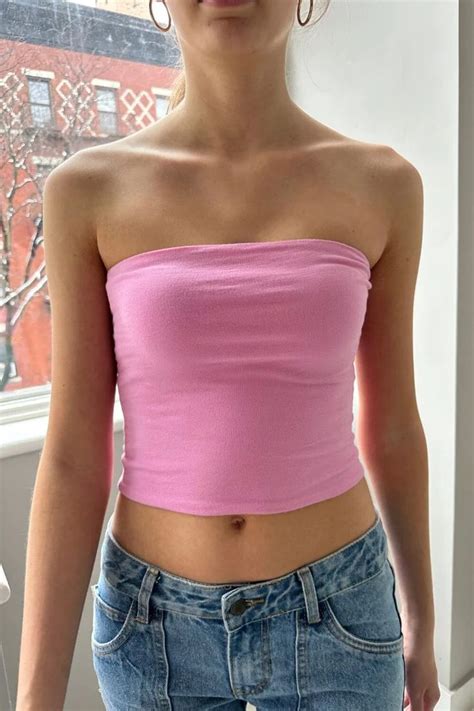 Amelia Crop Top In Cute Outfits Tube Top Outfits Pink Tube Top