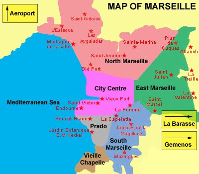 france: Map of Marseille City Pictures