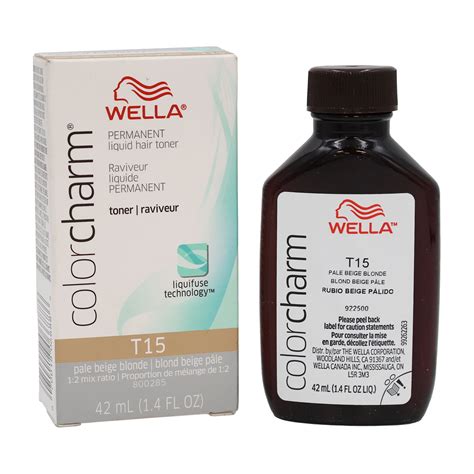 Wella Color Charm Permanent Liquid Hair Toner T15 Pale Beige Blonde 1 4