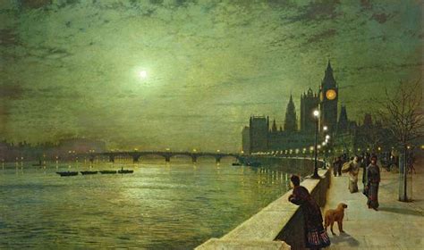 Flores y Palabras John Atkinson Grimshaw El Támesis a la luz de la luna