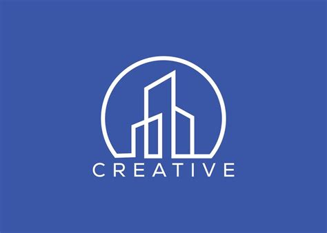 Creative And Minimal Home Real Estate Logo Template Blue House Logo