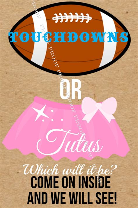 Touchdowns Or Tutus 20X30 LARGE Format INSTANT DIGITAL Files Etsy