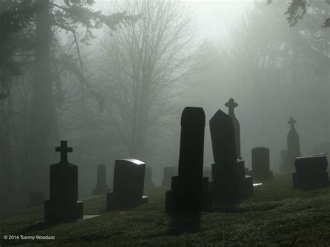 Creepy Cemetery Fog Photography