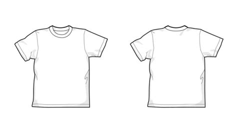 Outline T Shirt Template Vector - Ghana tips