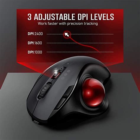 Rechargeable Ergonomic Mouse with Trackball – Leals Electronics