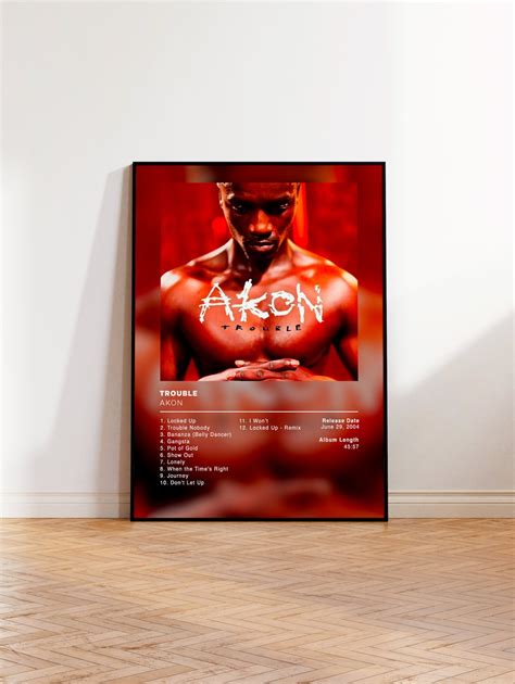 Album Poster Trouble by Akon Rap Posters Album Cover Album - Etsy