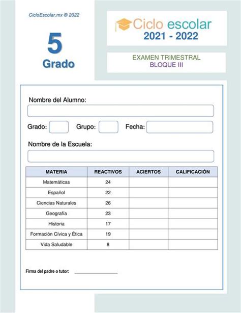 Examen De Materias Escolares Luzbd Blog UDocz