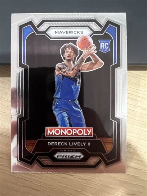 CARTA ROOKIE 2023 24 Prizm Monopoly Dereck Lively II RC 24 Mavericks