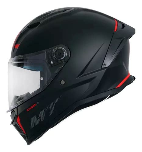 Capacete Moto Preto Fosco Solid Stinger 2 Mt Helmets Origin